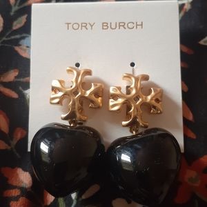 Tory Burch Roxanne Heart Earrings, NEW